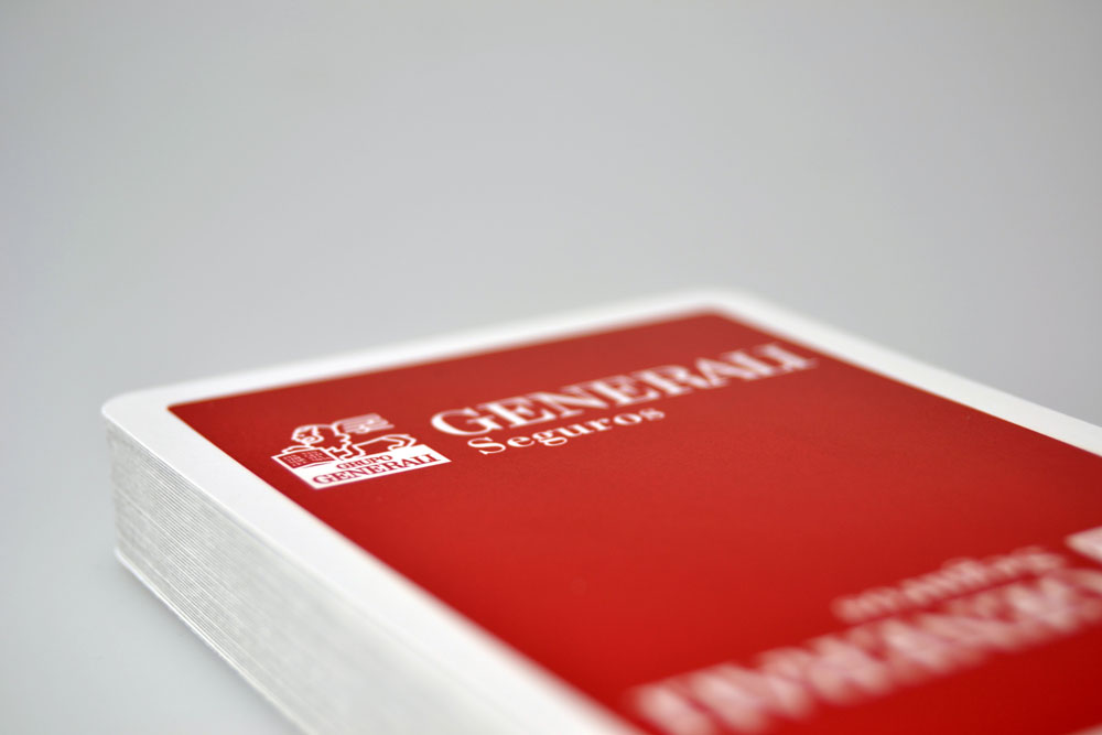 Poker, baraja de plástico, detalle, generali seguros