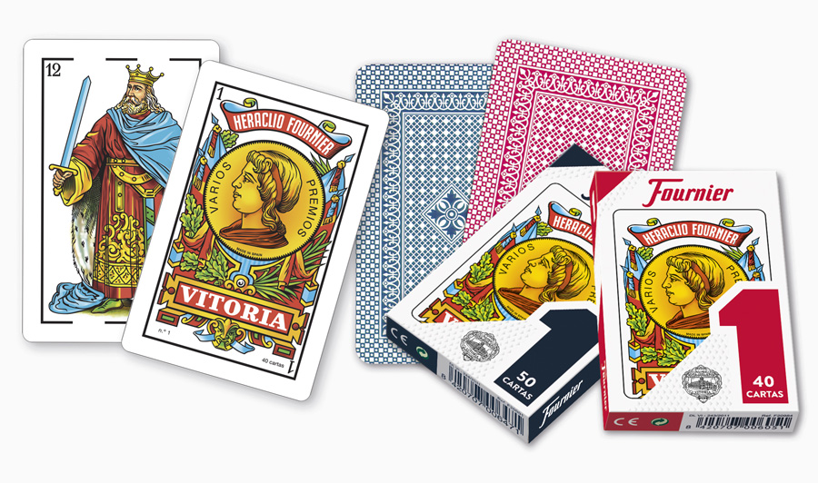 Baraja Española Educational Product Play Truco Brisca naipes Real Spanish Playing Cards in Durable Plastic Case for Storage Traditional Deck Latin Tarot 